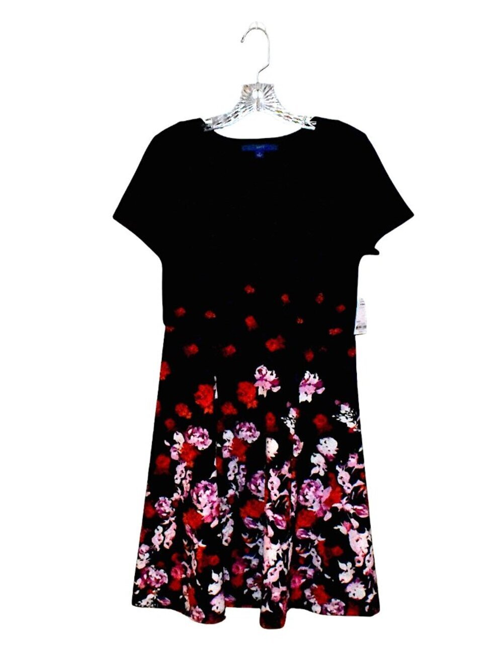 Apt. 9 V Neck Short Sleeve Summer Event Fit and Flare Pullover Dress Size S